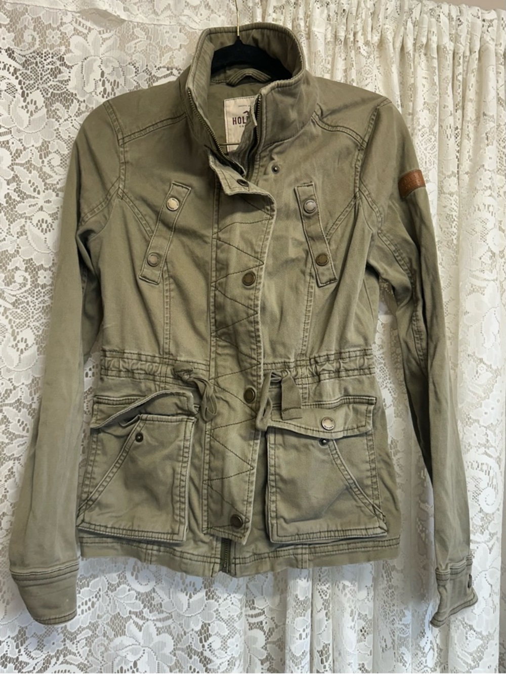 Hollister Olive Green Military Utility Jacket